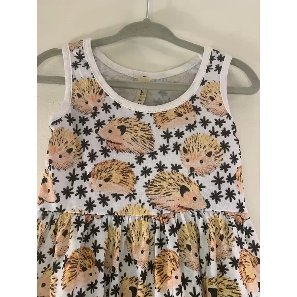 PICKLES & ROSES Girl’s Hedgehog Dress / Size: 0-6 Months
